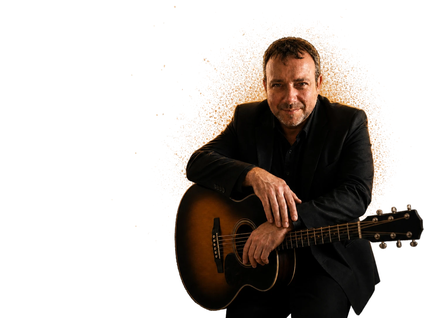 Pierre Yves Disa avec sa guitare